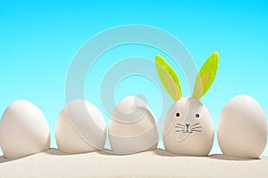 Cute rabbit Easter egg