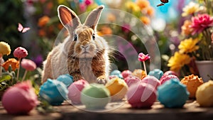 Adorable Easter Bunny with Colorful Cake Pops