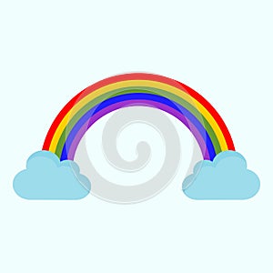 Cute Rainbow Cloud Drawing Illustration Graphic