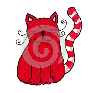 Cute red cat