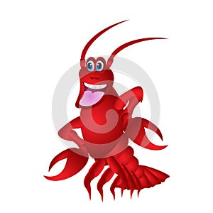 Cute Red Lobster Cartoon