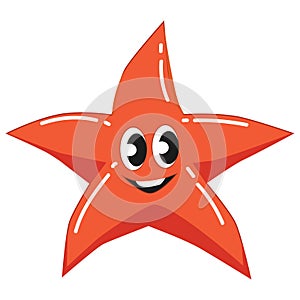 Cute Red Starfish