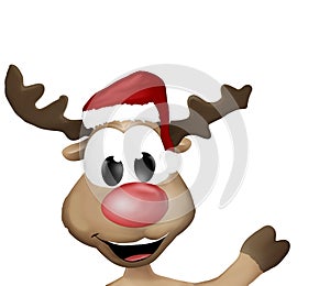Cute Reindeer Says Hello Hi