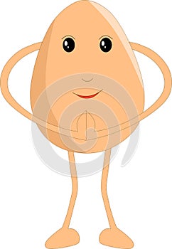 Cute requesting egg vector illustration cartoon