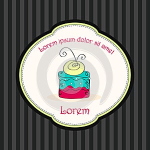 Cute retro cupcake card