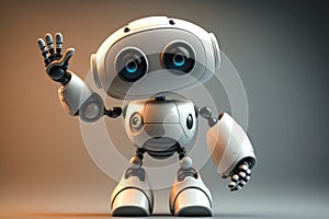 Cute robot. Illustration AI Generative