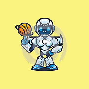 Cute robot Vector cartoon mascot design