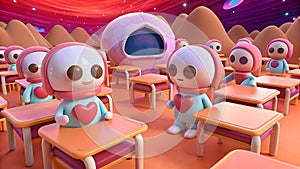 Cute Robots in a Classroom Setting