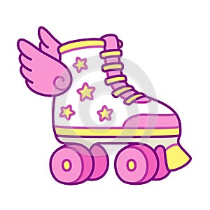 Cute roller skates with wings photo