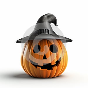 Cute Rosh Hashanah Jackolantern With Grim Reaper Hat - 3d Render