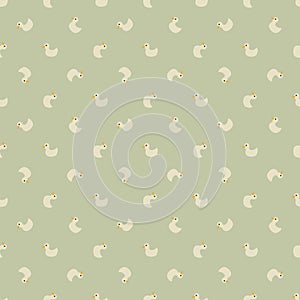 Cute rubber duck Seamless Pattern, Cartoon ducks Background vector Illustration