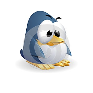 Cute rubber penguin cartoon style photo