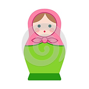 Cute Russian Matryoshka nesting doll folk toy cartoon ill