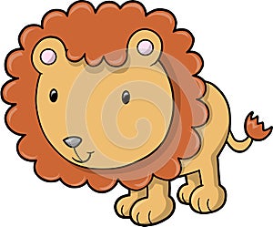 Cute Safari Lion Vector