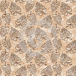 Cute safari tiger print fur wild animal pattern for babies room decor. Seamless furry brown textured gender neutral