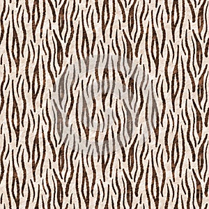 Cute safari tiger print fur wild animal pattern for babies room decor. Seamless furry green textured gender neutral