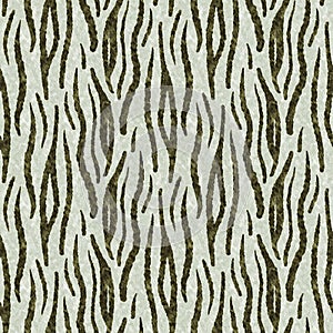 Cute safari tiger print fur wild animal pattern for babies room decor. Seamless furry green textured gender neutral