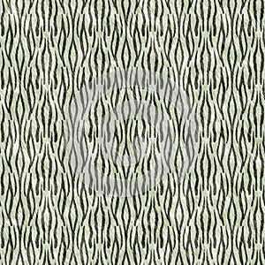 Cute safari tiger print fur wild animal pattern for babies room decor. Seamless furry green textured gender neutral