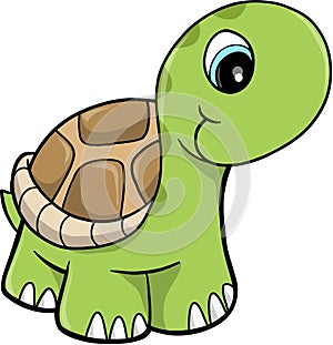 Cute Safari turtle Vector Illustration