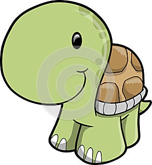 Cute Safari turtle Vector Illustration