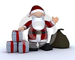 Cute Santa Claus Charicature