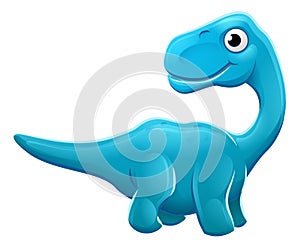 Cute Sauropod Cartoon Dinosaur photo