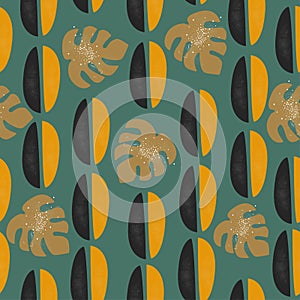 Cute Scandinavian Terracotta Pattern in modern colours. Plant Terracotta Vibes. Modern abstract art for prints.  Nordic Design