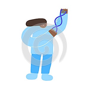 Cute science theme composition, postcard