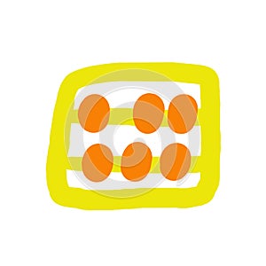 Cute science theme composition, postcard