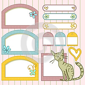 Cute scrapbook elements