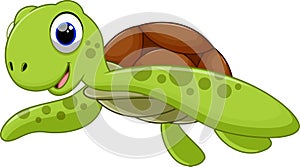 Cute sea turtle cartoon