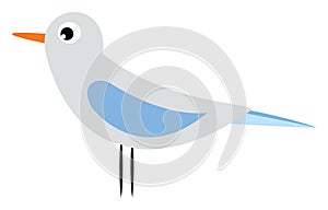 Cute seagull, illustration, vector photo