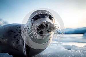 Cute seal portrait. Generate Ai
