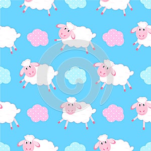 Cute seamless lambskin children pattern