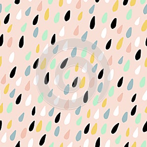 Cute seamless pattern with colorful water drops. Childish texture for fabric, textile.Vector Illustration.