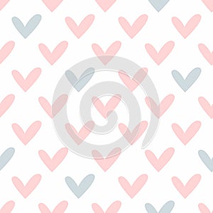 Cute seamless pattern with hearts.