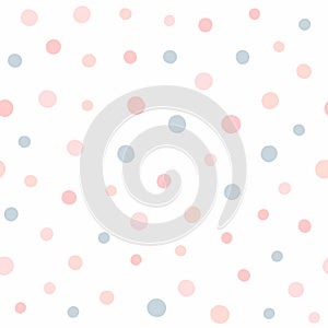 Cute seamless pattern with randomly scattered small dots. Endless girly print.