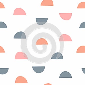 Cute seamless pattern with semicircles. photo