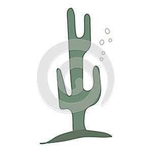 Cute seaweed hand drawn vector illustration design element
