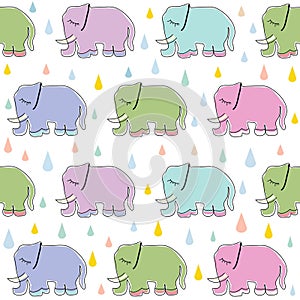 Cute set of Baby Boy seamless patterns with fabric textures