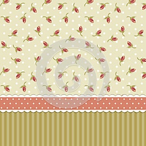 Cute shabby chic floral background for your decoration