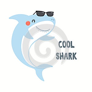 Cute shark illustration