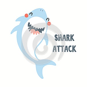 Cute shark illustration