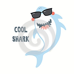 Cute shark illustration