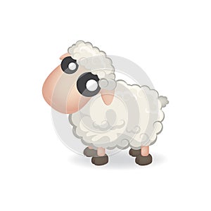 Cute sheep in flat style