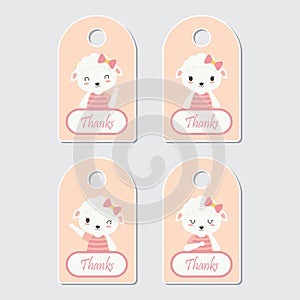 Cute sheep frames suitable for gift tag set design