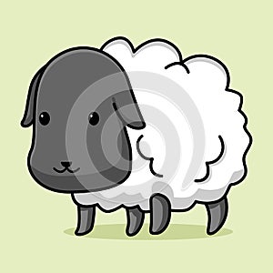 Cute sheep mascot cartoon design