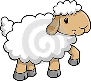 Cute Sheep Vector photo