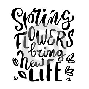 Cute simple vector lettering for spring holidays