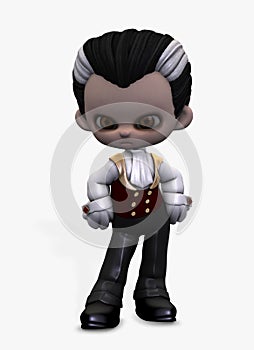 Cute sinister goth character